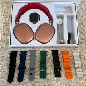 New P9 Ultra 2-1 Headphones and Smartwatch Set